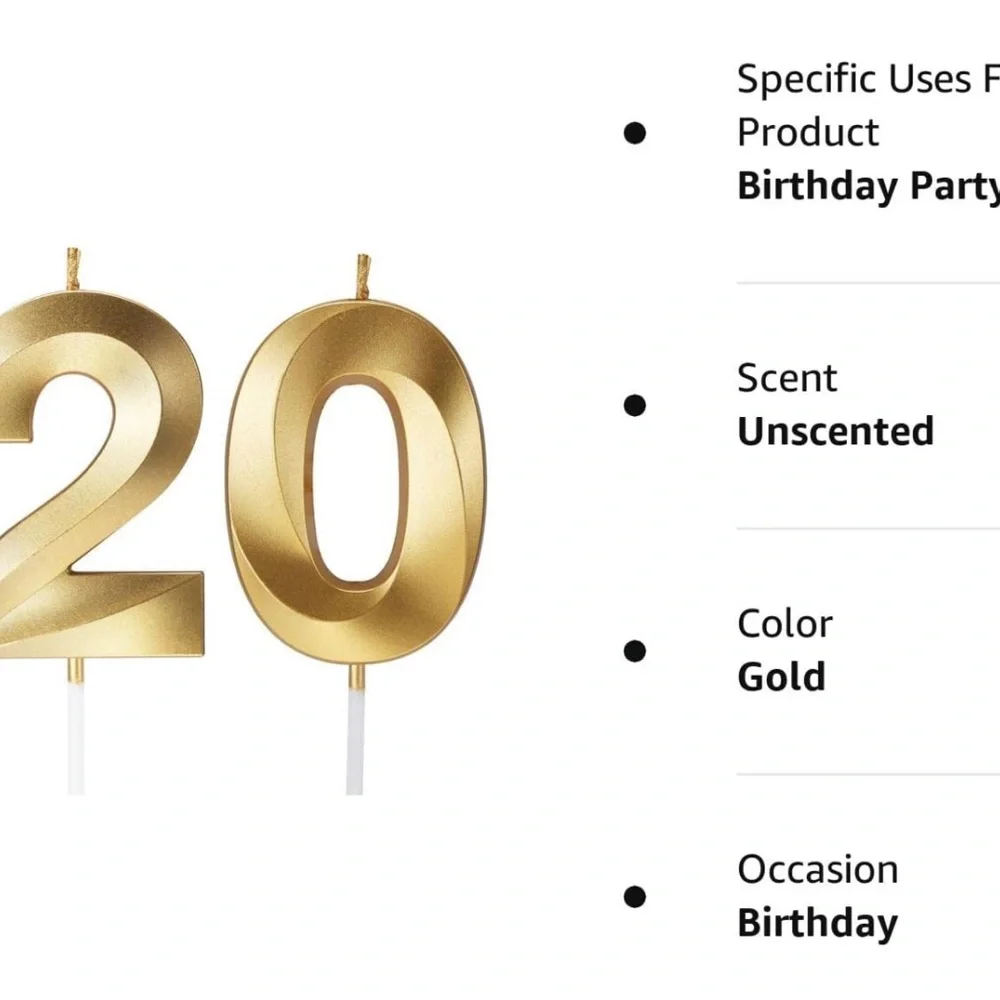 #20 Gold Chrome Candles